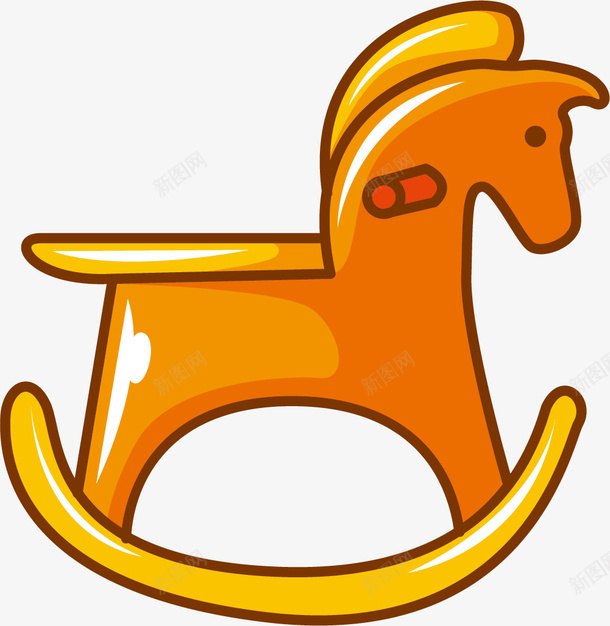 反光材质圆润木马矢量图eps免抠素材_新图网 https://ixintu.com 儿童木马 卡通木马 反光 反光的木马 圆润木马 木马 玩具木马 矢量图