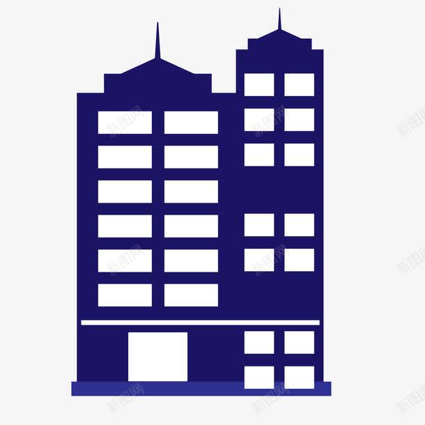 简约蓝色豪华酒店png免抠素材_新图网 https://ixintu.com 矢量素材 简约 蓝色 豪华 豪华酒店 酒店