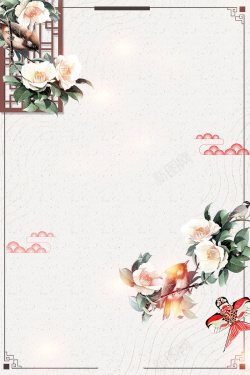 浪漫赏花踏春季中国风杜鹃花宣传海报高清图片