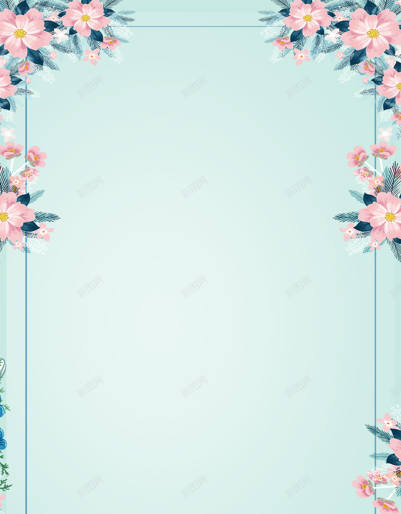 浅绿色清新手绘春季上新花卉背景psd设计背景_新图网 https://ixintu.com 春季上新 花卉背景 浅绿色 手绘 清新 花朵 新品 折扣 上新