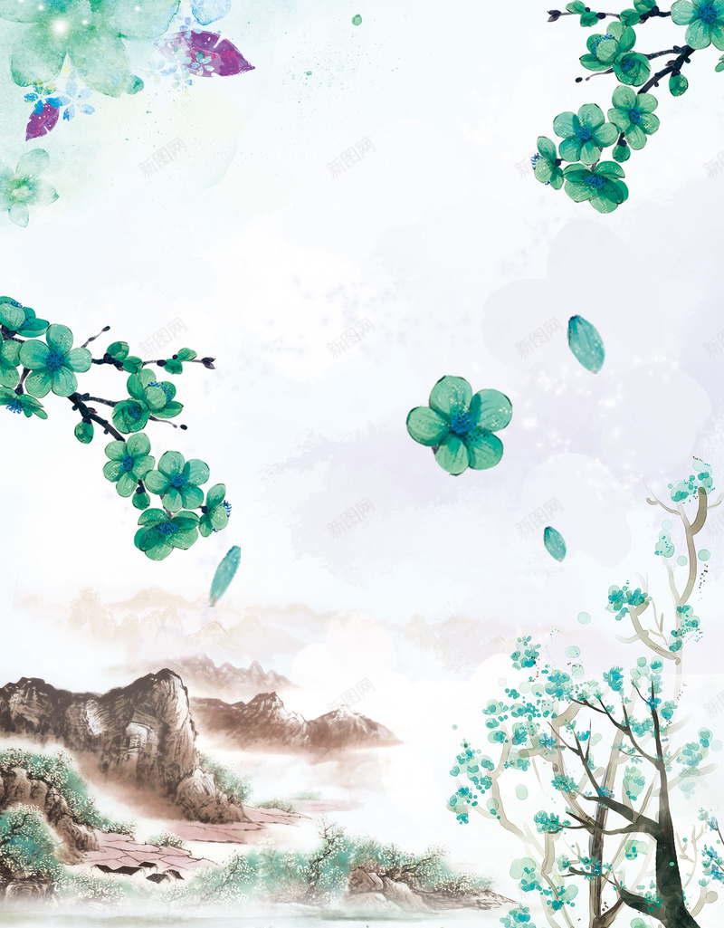 手绘水墨风景古风背景素材psd设计背景_新图网 https://ixintu.com 古风水墨 古风素材 素材背景 背景 风景 水墨 古风 水墨风景 素材 水墨素材
