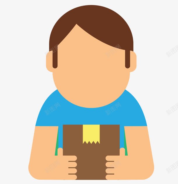 男孩阅读矢量图eps免抠素材_新图网 https://ixintu.com 人物男孩 素材 阅读 矢量图