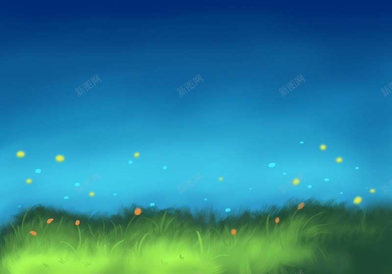 手绘夜晚草地jpg设计背景_新图网 https://ixintu.com 手绘 夜晚 草地 背景