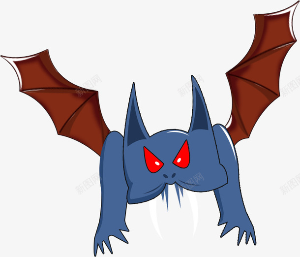 鼠绘卡通恶魔蝙蝠png免抠素材_新图网 https://ixintu.com 卡通 可爱 恶魔 蝙蝠