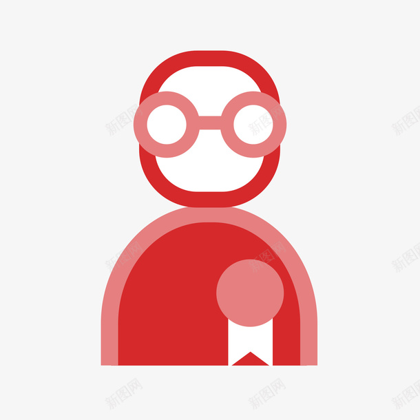 红色手绘圆弧专家元素图标png_新图网 https://ixintu.com 专家 卡通图标 圆弧 扁平化 手绘 查看 眼睛 红色