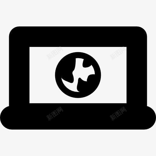 笔记本和地球图标png_新图网 https://ixintu.com 世界 互联网 国际 地球 技术 电脑 笔记本