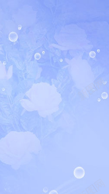 淡蓝色花瓣圆形图案H5背景背景