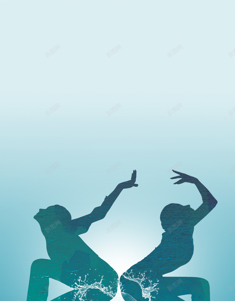 瑜伽养生健身蓝色H5背景意境水滴psd设计背景_新图网 https://ixintu.com H5背景 健身 养生 女性 意境 水滴 渐变 瑜伽 美体 蓝色
