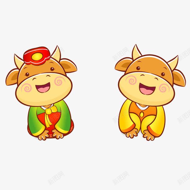 跪在的小动物png免抠素材_新图网 https://ixintu.com 动物 小牛 生肖 跪坐