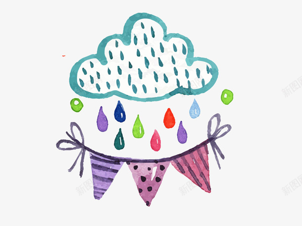 雨水云朵卡通矢量图ai免抠素材_新图网 https://ixintu.com 云朵 卡通 卡通矢量 素材 雨水 矢量图