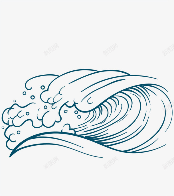波纹浮世绘吉祥纹路复古纹路png免抠素材_新图网 https://ixintu.com 吉祥纹路 复古 日式浮世绘 日本浮世绘 波纹素材 浮世绘 纹路