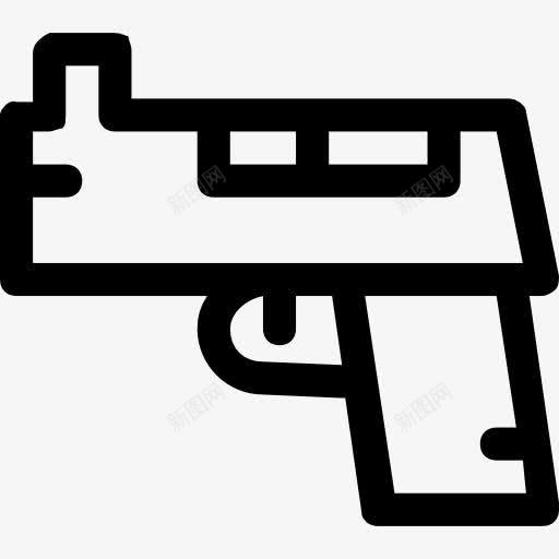 枪图标png_新图网 https://ixintu.com 危险 射击 武器 警察