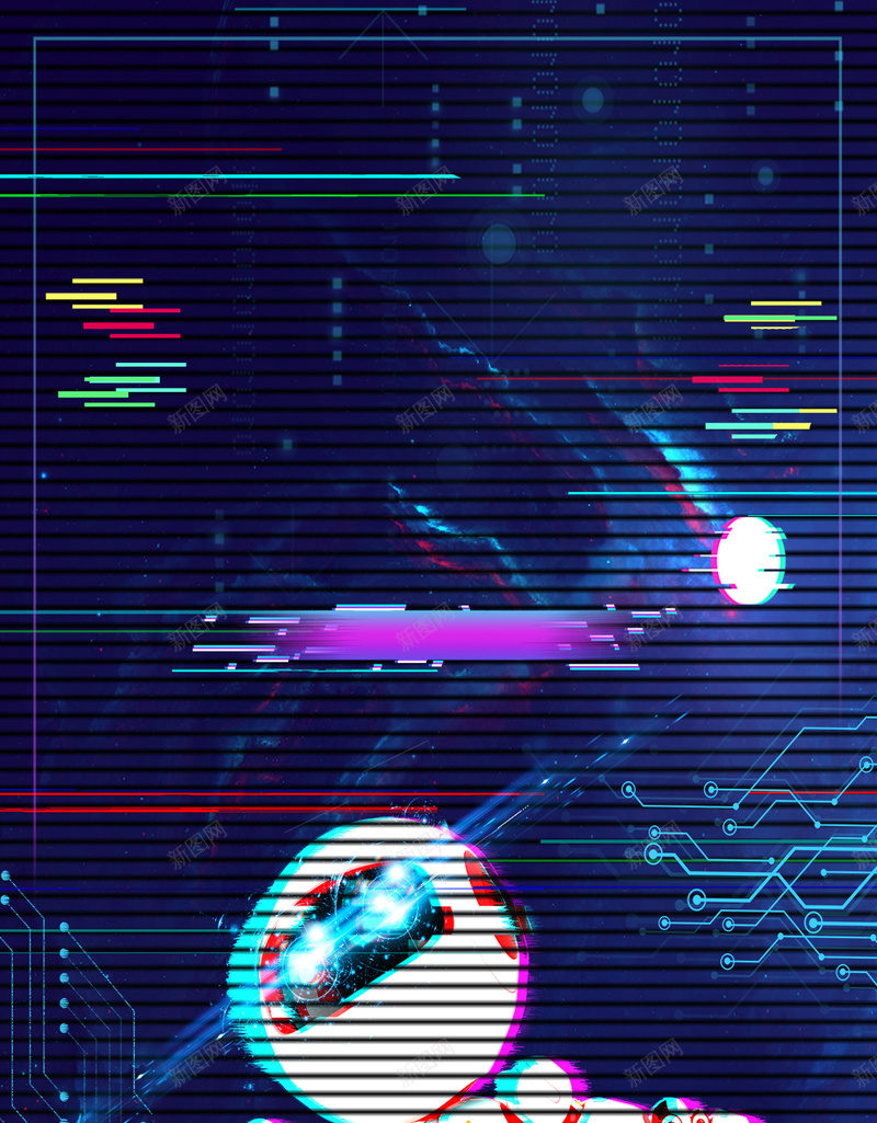 酷炫抖音故障机器人海报背景素材psd设计背景_新图网 https://ixintu.com logo 五彩 促销 创意 创意背景 大促 抖音图标 抖音故障 抖音背景 抖音风格 机器人 背景设计 边框 通用背景