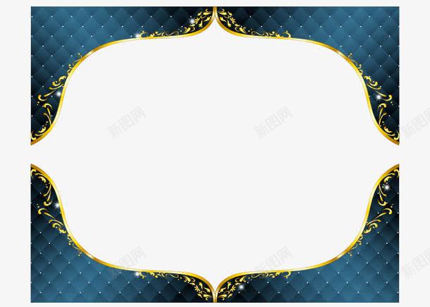 蓝色梦幻边框png免抠素材_新图网 https://ixintu.com 手绘边框 梦幻边框 炫彩边框 边框