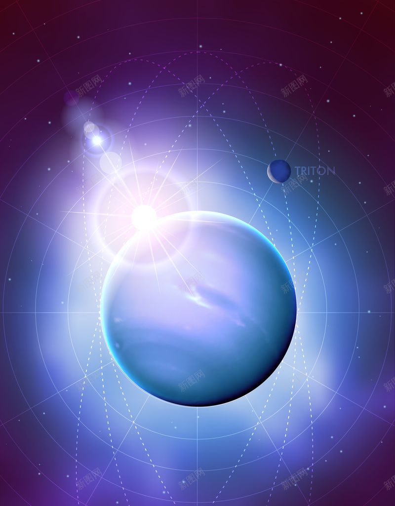 蓝色星球科幻背景矢量图eps设计背景_新图网 https://ixintu.com 光效 商务 星球 矢量忧伤 科幻 科技 线条 蓝色 矢量图