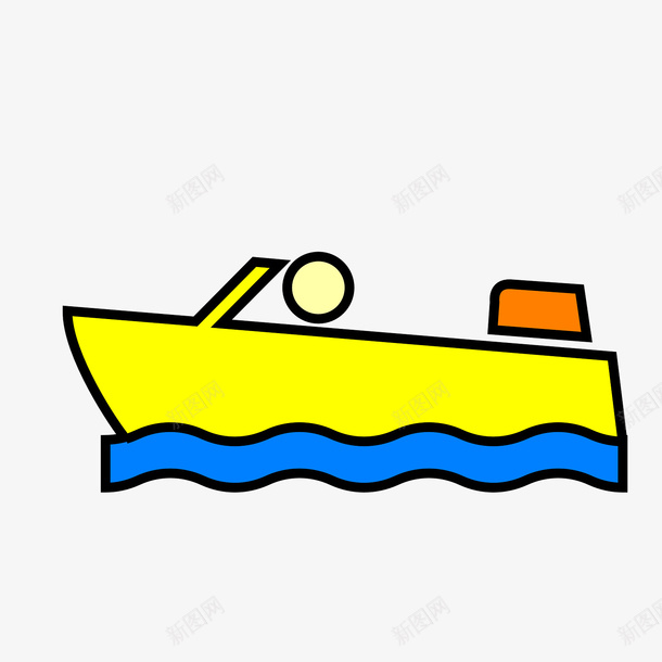 卡通赛艇png免抠素材_新图网 https://ixintu.com 卡通船 卡通赛艇 简笔画小船 简笔画赛艇 赛艇 赛艇PNG