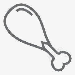 鸡腿outlineicons图标png_新图网 https://ixintu.com Chicken leg 腿 鸡