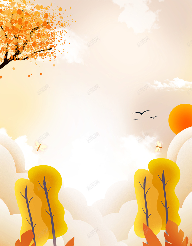 简约创意二十四节气秋分秋天背景psd设计背景_新图网 https://ixintu.com 二十四节气 24节气 秋天 立秋 芒种 立秋形象海报 海报 秋季海报 芒种海报 秋季促销 手绘 手绘海报 稻草 稻子 手绘水稻 设计 广告设计 枫叶 简约