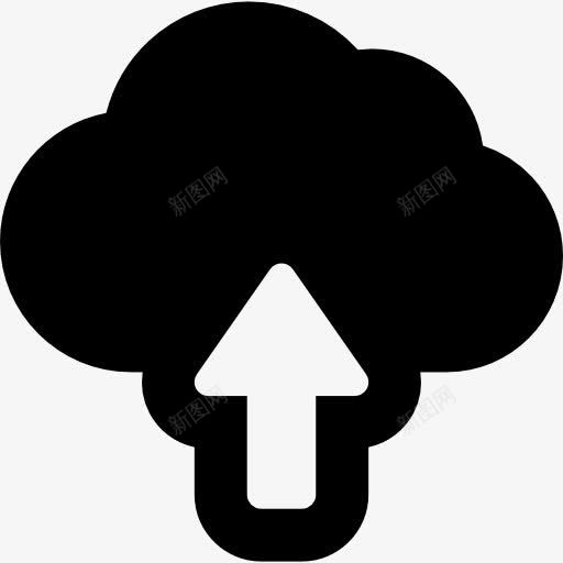 向上箭头和云图标png_新图网 https://ixintu.com 上传 云存储 云计算 技术 数据存储 文件存储