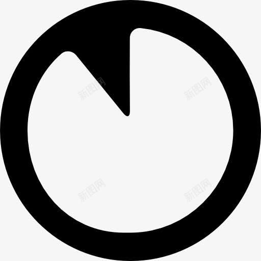白色的饼图图标png_新图网 https://ixintu.com 商务 图形 图表