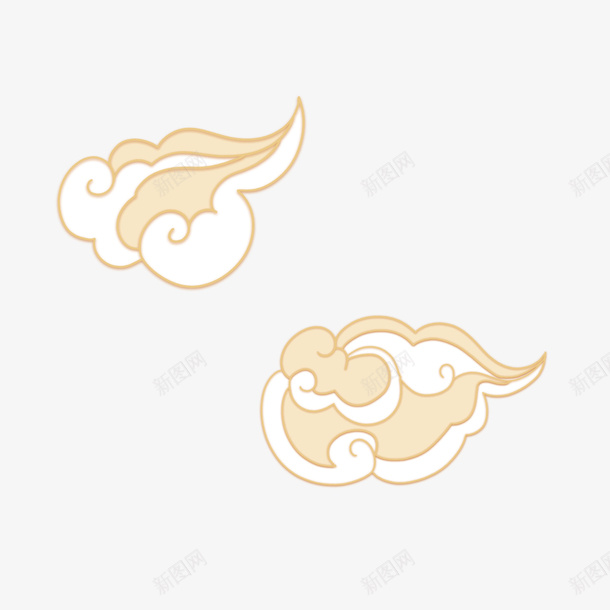 祥云装饰图案复古祥云中式元素png免抠素材_新图网 https://ixintu.com 中式元素 复古祥云 祥云 装饰图案
