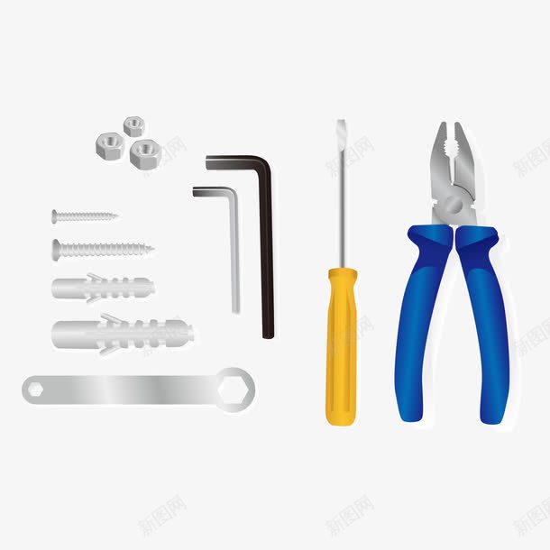 卡通工具螺丝png免抠素材_新图网 https://ixintu.com 卡通 工具 螺丝