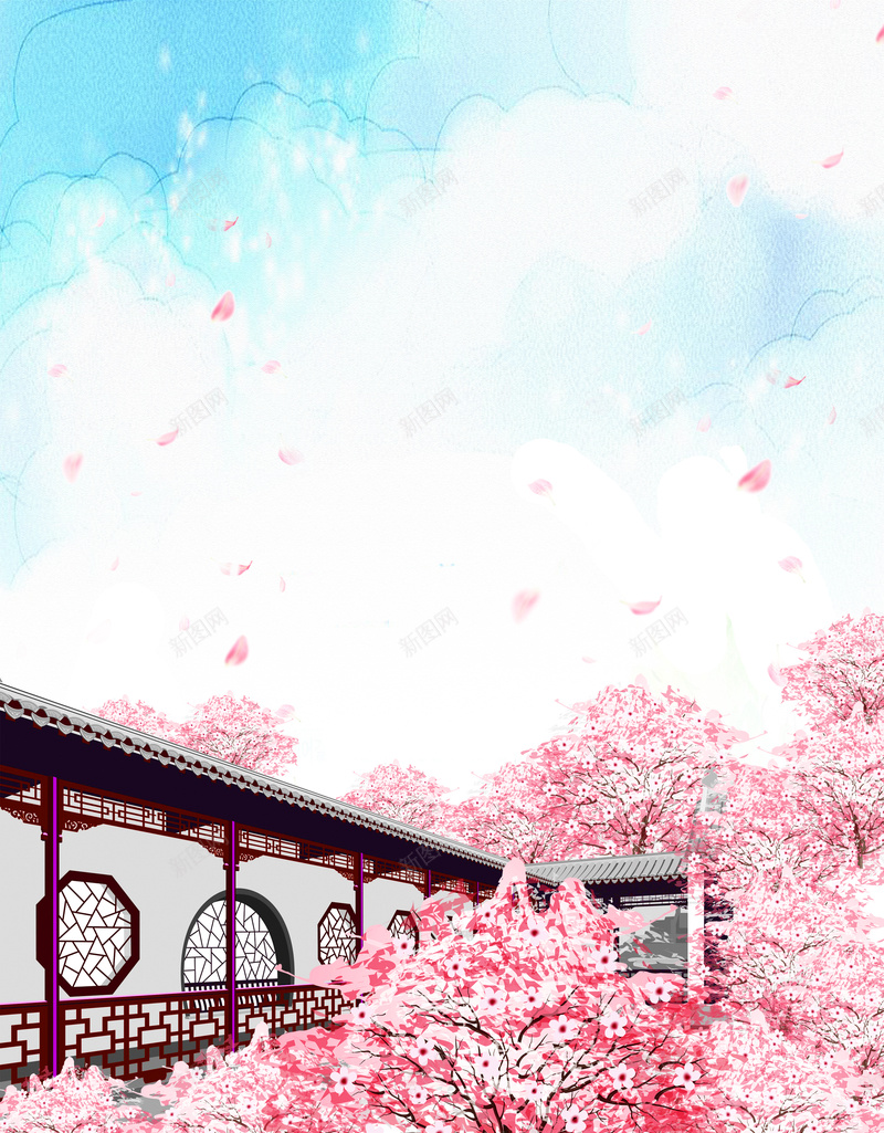 2018年浪漫樱花节海报psd设计背景_新图网 https://ixintu.com 春季 樱花公园 樱花季农家乐 樱花宣传 樱花游 樱花烂漫 粉红色樱花 赏樱花