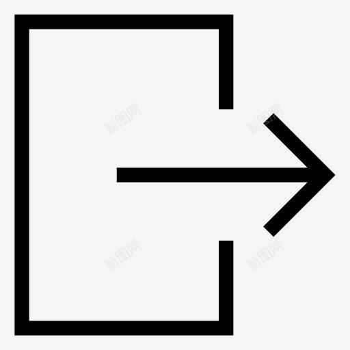 常见的出口注销出概述脑卒中庙图标png_新图网 https://ixintu.com Common exit logout out outline signout stroke 出 出口 常见的 概述 注销 脑卒中