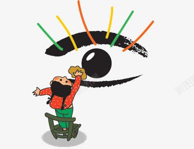 卡通眼病症状png免抠素材_新图网 https://ixintu.com 关爱眼病 卡通眼病症状