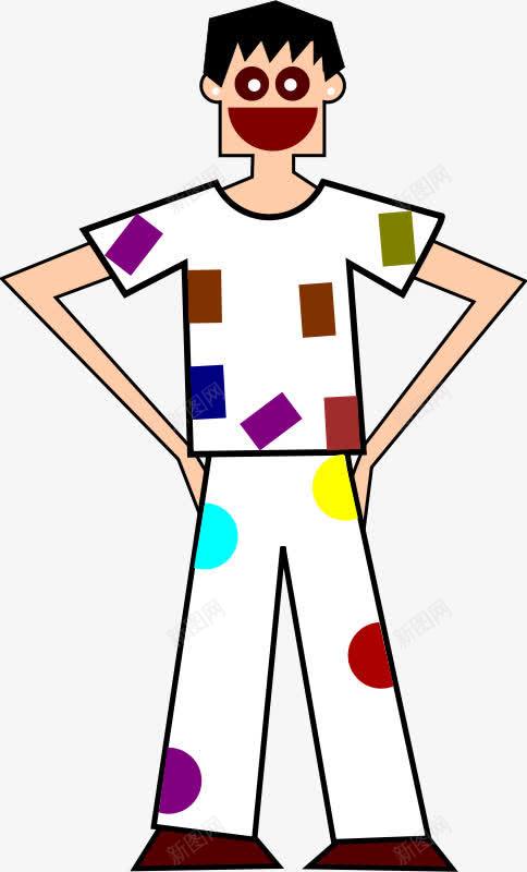 穿补丁衣服的卡通男孩png免抠素材_新图网 https://ixintu.com 卡通 卡通男孩 男孩 衣服 补丁