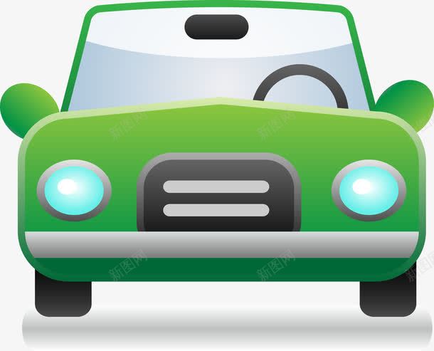 卡通汽车矢量图ai免抠素材_新图网 https://ixintu.com 卡通汽车 卡通车 绿皮车 轿车 矢量图