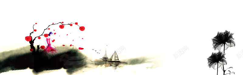 淘宝七夕中国风水墨海报背景psd设计背景_新图网 https://ixintu.com 七夕 中国风 水墨海报背景 中国七夕 水墨玫瑰 淘宝 水墨红玫瑰 水墨红衣女