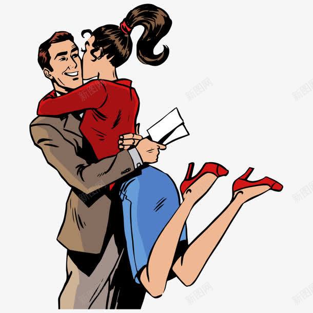 拥抱的卡通情侣png免抠素材_新图网 https://ixintu.com 人物 人物插画 卡通人物 卡通情侣 情侣 拥抱 插画