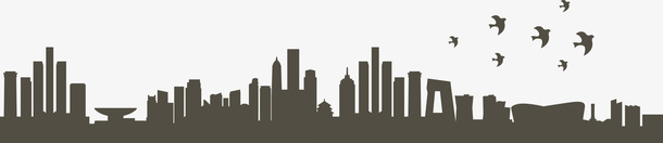 城市建筑剪影矢量图ai免抠素材_新图网 https://ixintu.com 剪影 城市 城市建筑 建筑 黑色 矢量图