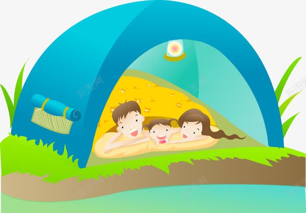 郊游png免抠素材_新图网 https://ixintu.com 卡通 孩子 帐篷 郊游