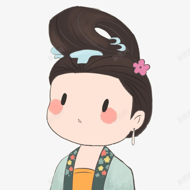手绘卡通李清照png免抠素材_新图网 https://ixintu.com 手绘 卡通 李清照 江南百景图 可爱