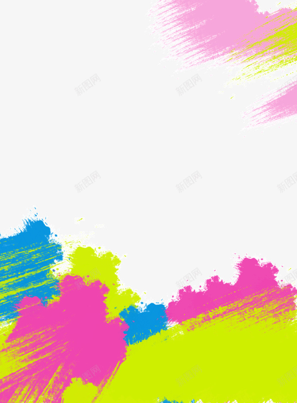 时尚炫彩不规则水彩画png免抠素材_新图网 https://ixintu.com 不规则 时尚 水彩画 炫彩