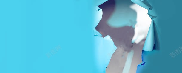 蓝色创意撕纸背景图psd免抠素材_新图网 https://ixintu.com 创意 撕纸 背景图 蓝色