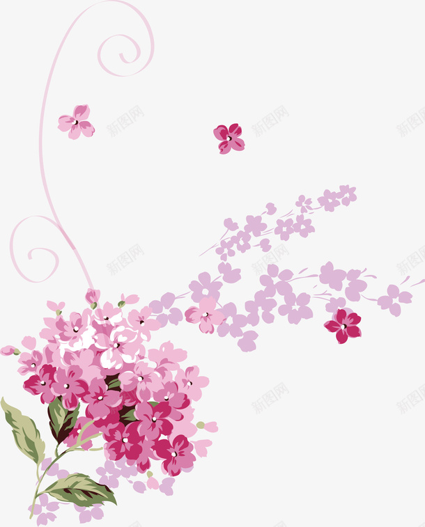 紫色花纹底纹矢量图ai免抠素材_新图网 https://ixintu.com 紫色 花朵 花纹 矢量图