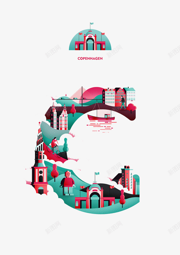 彩绘抽象图案插画png免抠素材_新图网 https://ixintu.com 创意图案 抽象图案 插图