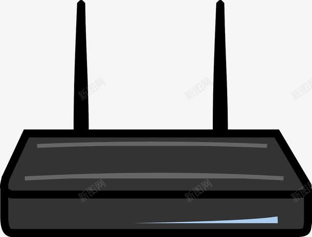 黑色的路流器png免抠素材_新图网 https://ixintu.com 猫 路由器 黑色