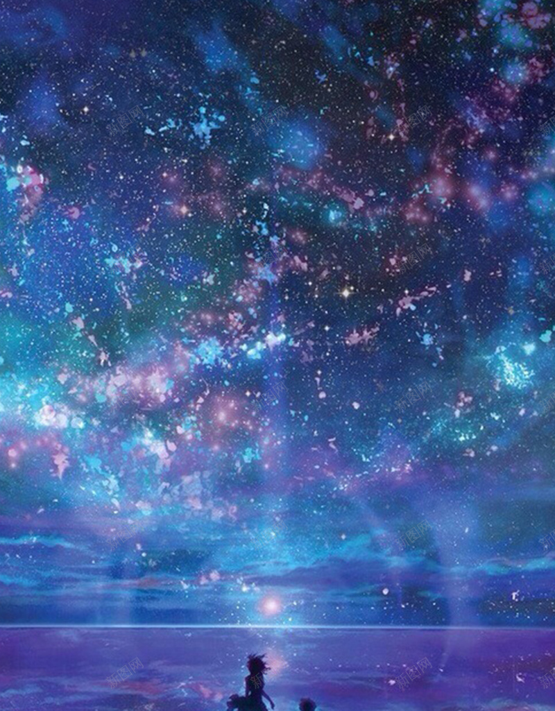 梦幻唯美紫色星空H5背景jpg设计背景_新图网 https://ixintu.com 唯美 小清新 文艺 星空 星空H5背景 星空素材背景 星空紫 梦幻 满天繁星 简约 紫色