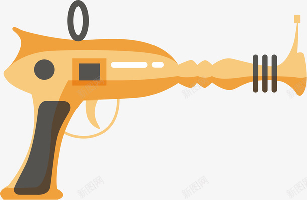 浅黄色卡通镭射枪png免抠素材_新图网 https://ixintu.com 卡通镭射枪 卡通风格 浅黄色 玩具 矢量镭射枪 镭射枪 镭射枪玩具