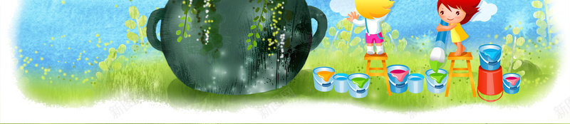 暑假美术班卡通背景素材psd设计背景_新图网 https://ixintu.com 卡通背景 背景素材 美术班 卡通 暑假