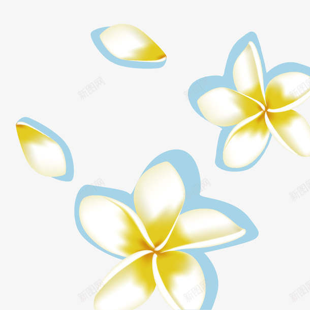 手绘五叶花psd免抠素材_新图网 https://ixintu.com 五叶花 手绘花 花 花朵