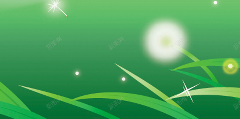 纷飞的蒲公英H5背景jpg设计背景_新图网 https://ixintu.com 卡通 手绘 植物 童趣 绿色 草地 蒲公英