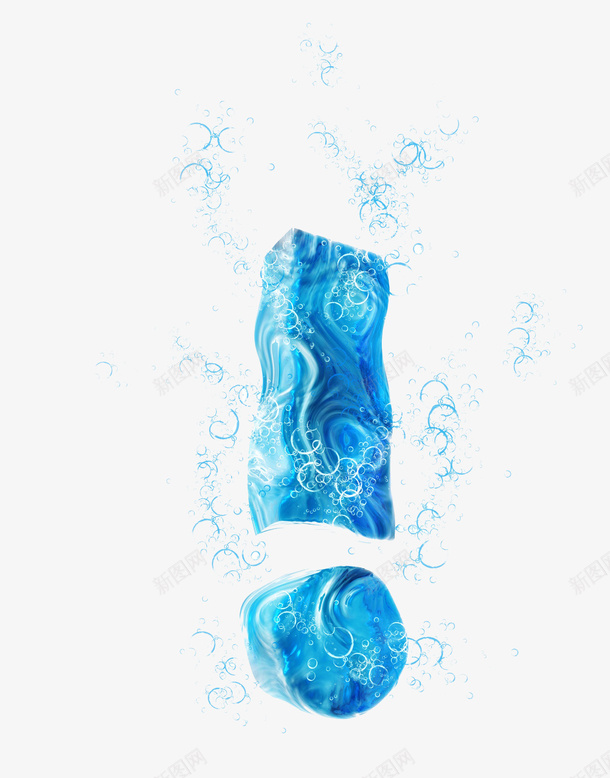 手绘蓝色气泡感叹号png免抠素材_新图网 https://ixintu.com 创意 感叹号 手绘 手绘标点 标点符号 气泡 符号 蓝色