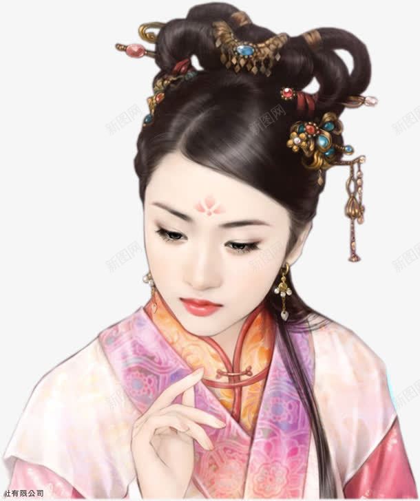 粉衣忧郁女子png免抠素材_新图网 https://ixintu.com 女子 忧郁