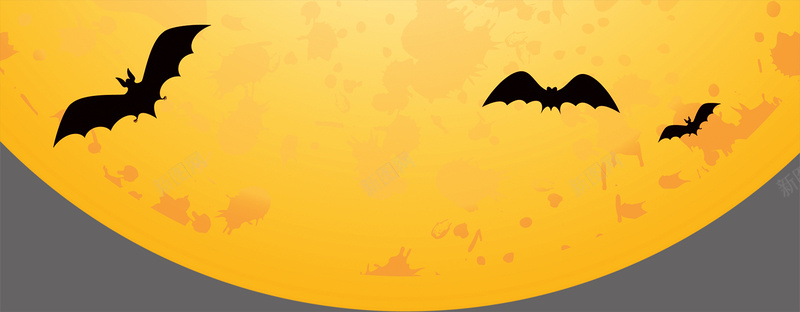 万圣节扁平月亮简约黄色bannerpsd设计背景_新图网 https://ixintu.com 万 万圣节主题 万圣节字体 万圣节展架 万圣节广告 万圣节海报 万圣节素材 南瓜头 恐怖海报 狂欢夜