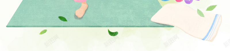 瑜伽插画海报背景psd设计背景_新图网 https://ixintu.com 小清新 文艺 瑜伽插画 白色 简约